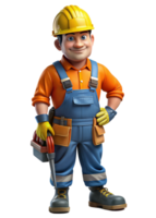Construction Worker 3d People png