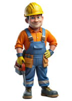 construcción trabajador 3d personas png