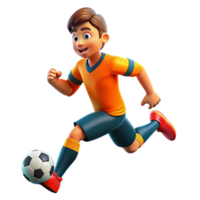 voetbal speler 3d karakter png