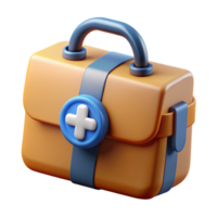 médico bolso 3d icono png