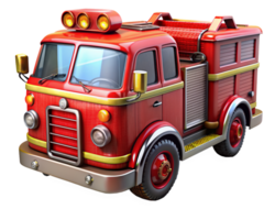 Fire Truck 3d Render png