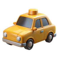 Taxi coche Servicio 3d icono png