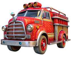 Fire Truck 3d Illustration png