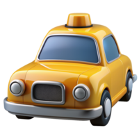 Taxi coche Servicio 3d objeto png