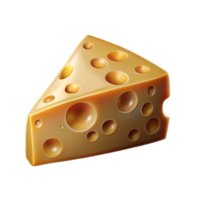 fromage tranche 3d graphique png
