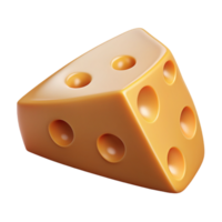 queso rebanada 3d ilustración png