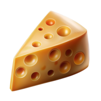 fromage tranche 3d image png