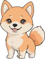 shiba cane animale cartone animato etichetta png