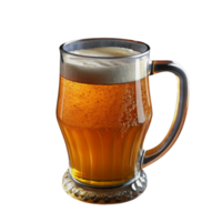 cerveza en vaso jarra 3d diseño png