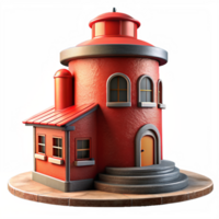 Firehouse Building 3d Image png