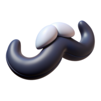 moustache les pères journée 3d signe png