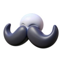 Bigote padres día 3d articulo png