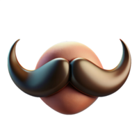 Bigote padres día 3d elemento png