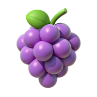 uva Fruta 3d activo png