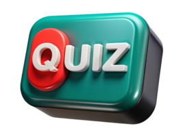 carré quiz bouton 3d article png