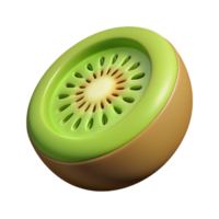 Half Kiwi Fruit 3d Icon png