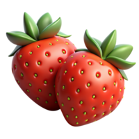 fraise fruit 3d image png