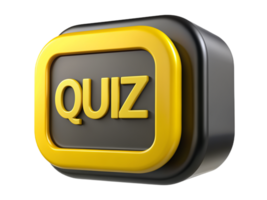 quiz bouton 3d style png