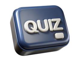 carré quiz bouton 3d conception png