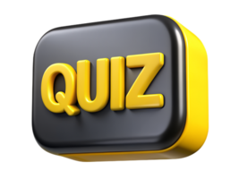 quiz knop 3d renderen png