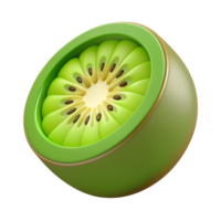 medio kiwi Fruta 3d activo png