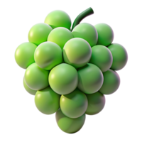 vert grain de raisin fruit 3d graphique png