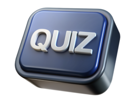 quiz pulsante 3d rendere png