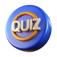 Quiz Button 3d Element png