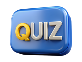 quiz bouton 3d icône png