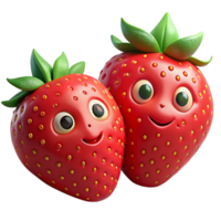 Strawberry Fruit 3d Mascot png