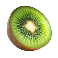 medio kiwi Fruta 3d objeto png