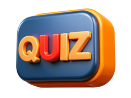 Quiz Button 3d Graphic png