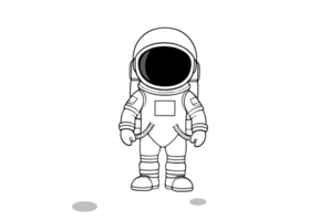 Astronaut auf dem Mond png