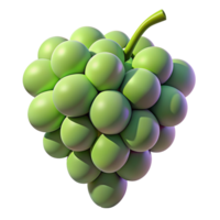 vert grain de raisin fruit 3d conception png