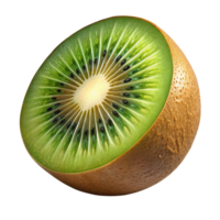 metade kiwi fruta 3d gráfico png