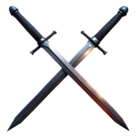 medieval dual espadas cruzado em transparente fundo png