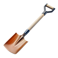 Shovel With Wooden Handle on Transparent Background png