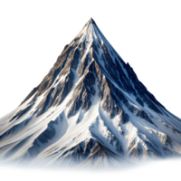 Snow-Covered Mountain on Transparent Background png