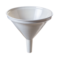 White Plastic Funnel With Transparent Background png