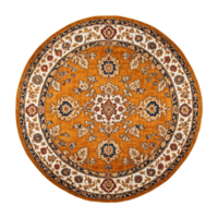 Classic Pattern Round Rugs Isolated on Transparent Background png