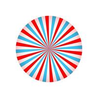 Pink and blue radial stipes in round shape. Circus, carnival or festival background. Bubble gum, sweet lollipop candy, ice cream texture vector