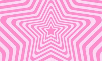 Repeating pink stars background in trendy retro 2000s design. Groovy pattern in y2k vintage style for poster, banner, cover, textile and paper print vector