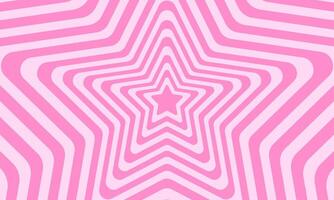 Repeating pink stars background in trendy retro 2000s design. Groovy pattern in y2k vintage style for poster, banner, cover, textile and paper print vector