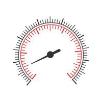 Round measuring scale with two charts and arrow. Gauge template of barometer, compass, manometer, tachometer, pressure meter tool dashboard vector