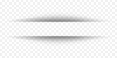Realistic horizontal sheet divider lines. Paper shadow effect. Notebook worksheet, book page, card, flyer, banner, poster with soft edges vector
