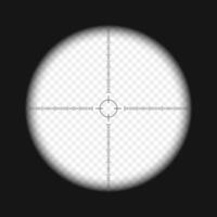 Monocular view with scale. Spy, army, sniper, explorer, hunter or tourist optical instrument for following, magnifying, exploration, investigation vector
