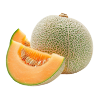 Cantaloup-Melone isoliert auf transparent Hintergrund png