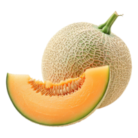 cantaloupmelon isolerat på transparent bakgrund png