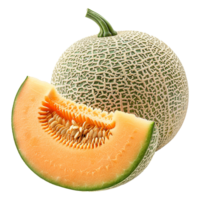 Cantaloupe isolated on transparent background png