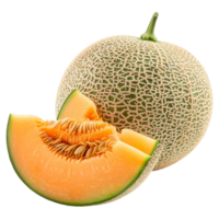 Cantaloup-Melone isoliert auf transparent Hintergrund png